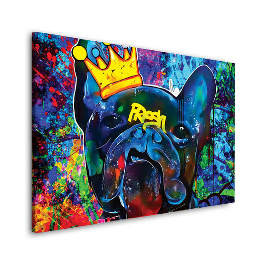 Quadro stampa su tela moderno French Bulldog Pop Art Style