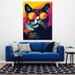 Quadro moderno Gatto con occhiali da sole pop art