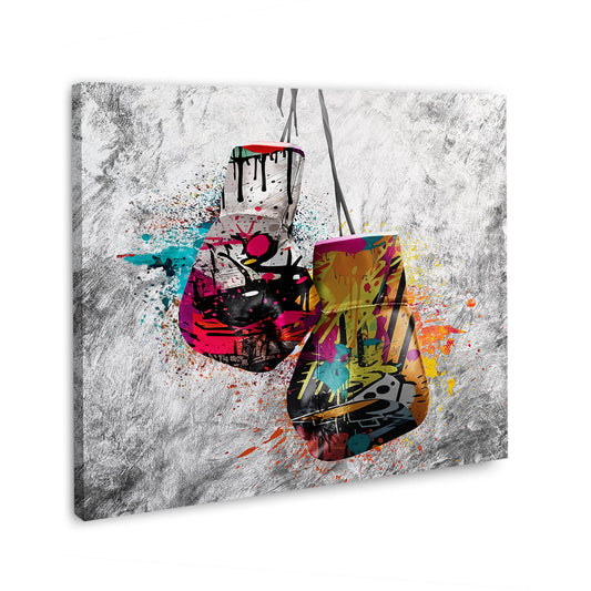 Quadro moderno Guantoni da boxe in street art