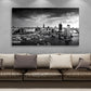 Quadro moderno Hamburg Skyline Porto bianco e nero