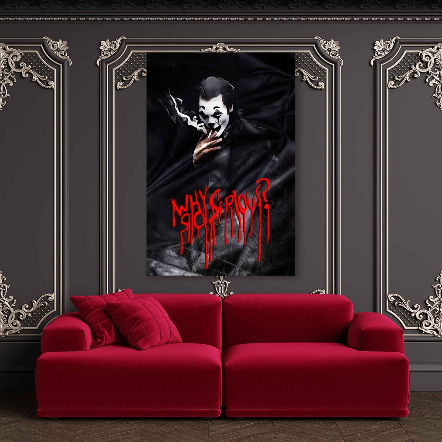 Quadro stampa su tela moderno Joker Abstract Style