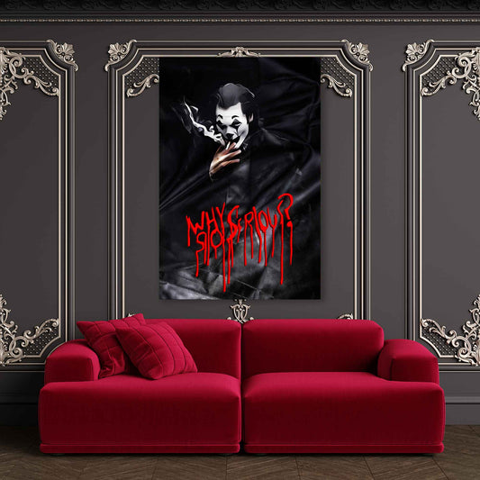 Quadro stampa su tela moderno Joker Abstract Style