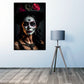 Quadro moderno La Catrina in un abito di pizzo