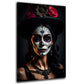 Quadro moderno La Catrina in un abito di pizzo