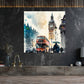 Quadro moderno London, Big Ben Autobus Watercolour