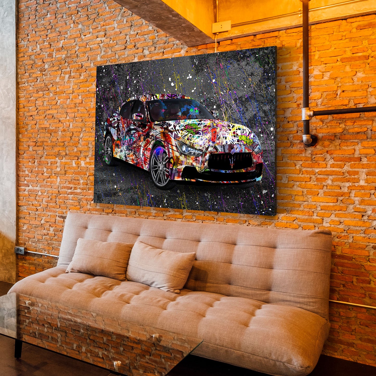 Quadro moderno Maserati Graffiti Street Art Style