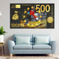 Quadro moderno Money Duck Comic Black Style