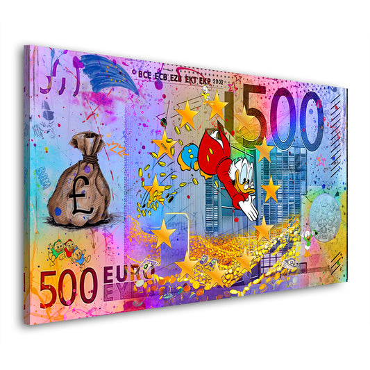 Quadro moderno Money Duck Comic