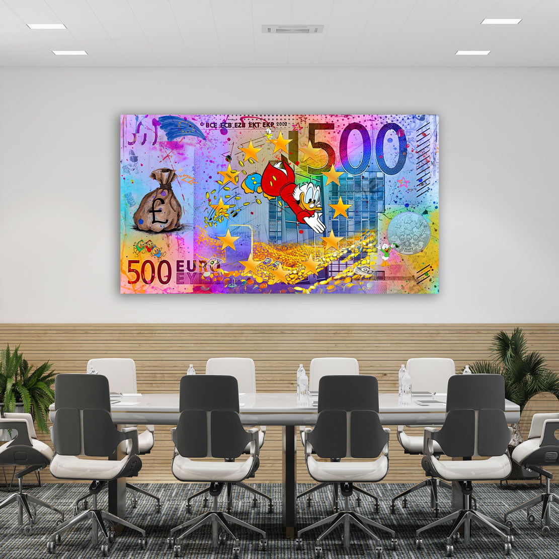 Quadro moderno Money Duck Comic
