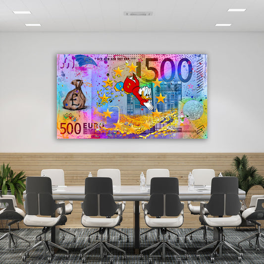 Quadro moderno Money Duck Comic