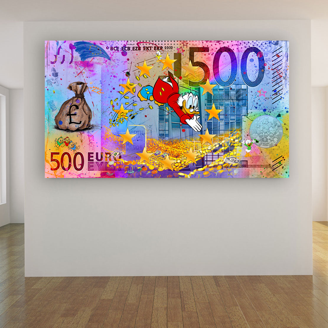 Quadro moderno Money Duck Comic