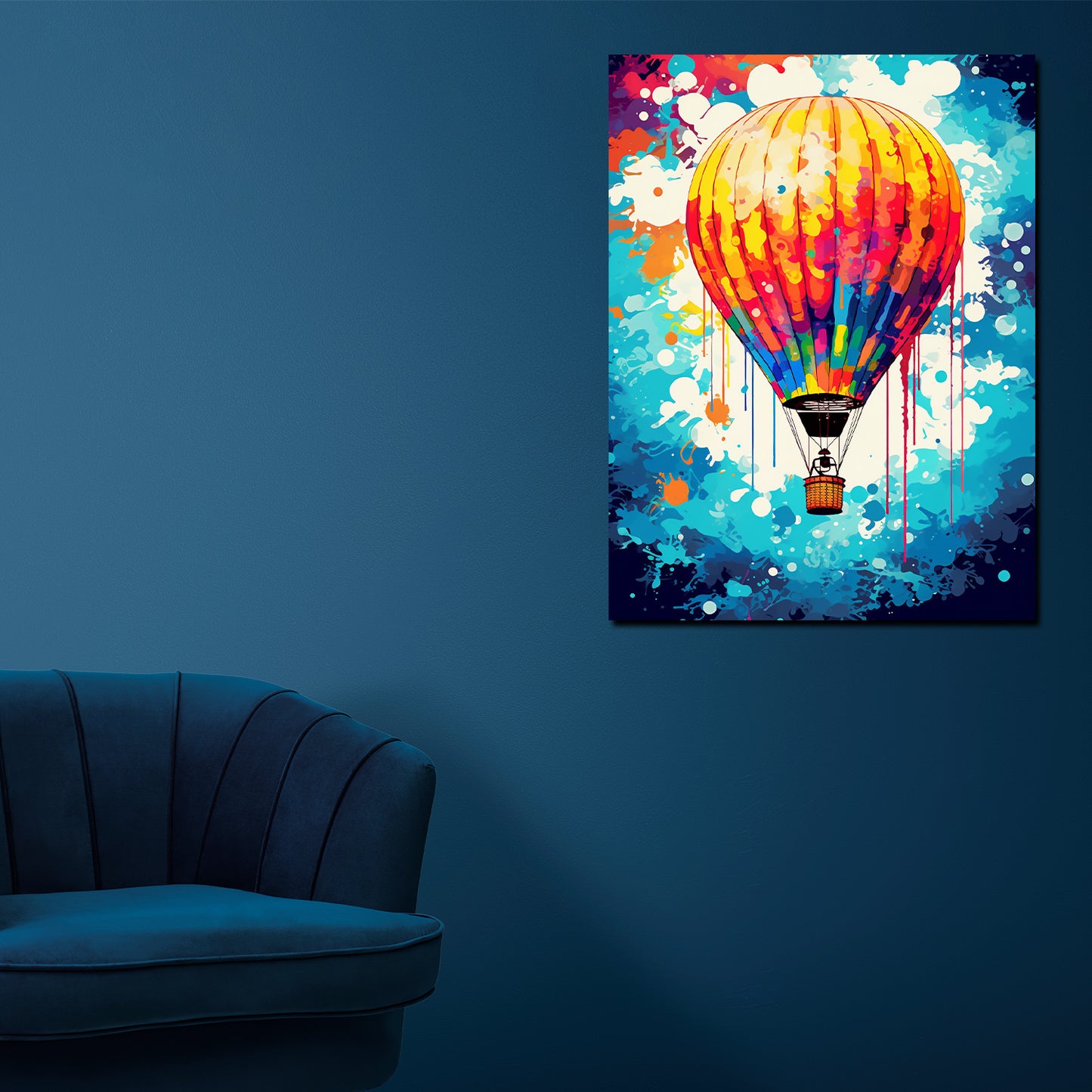Quadro moderno Mongolfiera Pop Art