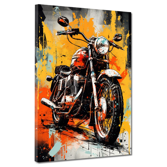 Quadro moderno Motocicletta astratto Street Art Style