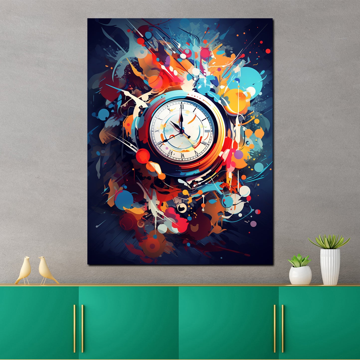 Quadro moderno Orologio astratto Pop Art