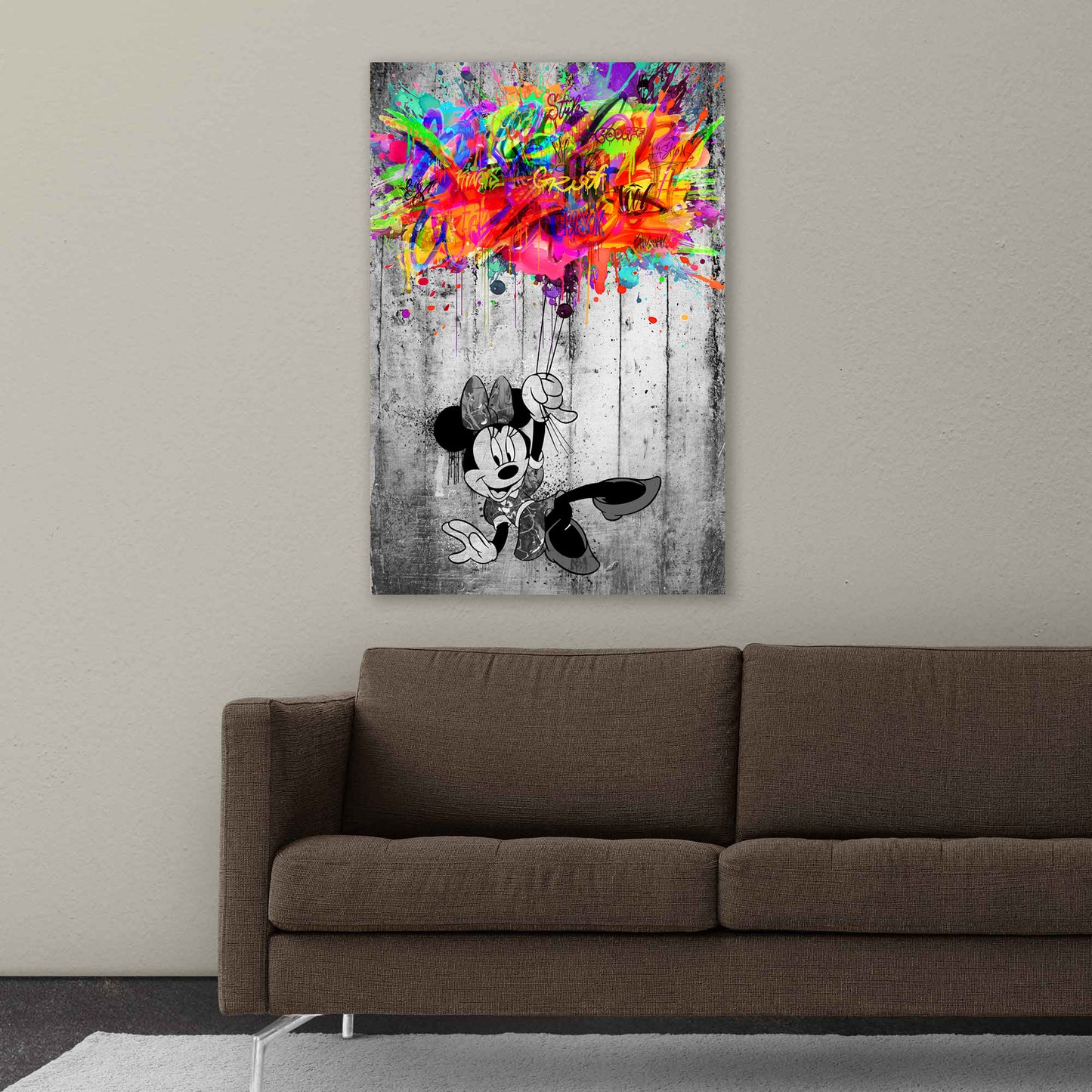 Quadro moderno Palloncini street art Topolina