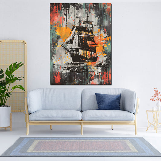 Quadro moderno Pop Art Nave a vela Painting Style