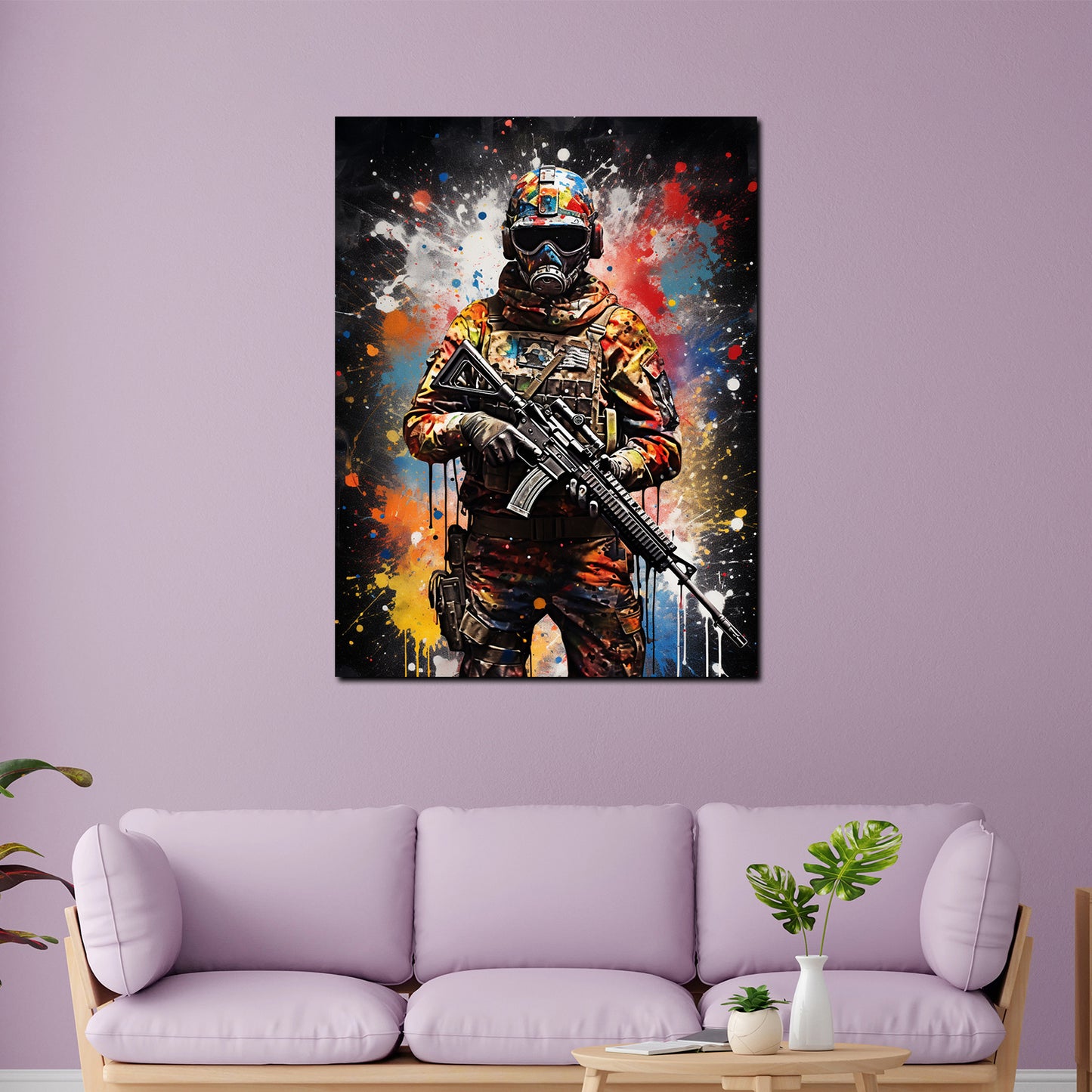 Quadro moderno Pop Art Uomo con garanzia Colour Splash