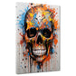 Quadro moderno Pop Art cranio Colour Splash