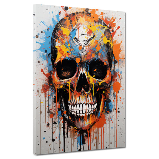 Quadro moderno Pop Art cranio Colour Splash