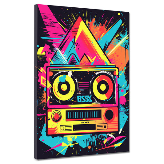 Quadro moderno Pop art funky radio neon
