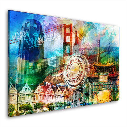 Quadro moderno San Francisco Pop Art USA