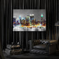 Quadro moderno Skyline luminoso di New York, USA