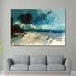 Quadro moderno Spiaggia astratta con palme e mare