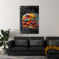 Quadro moderno Street Art Burger Dark Style