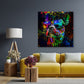 Quadro moderno Street Art Cane con occhiali da sole Pop Art
