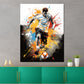 Quadro moderno Street Art Uomo con calcio Colour Splash