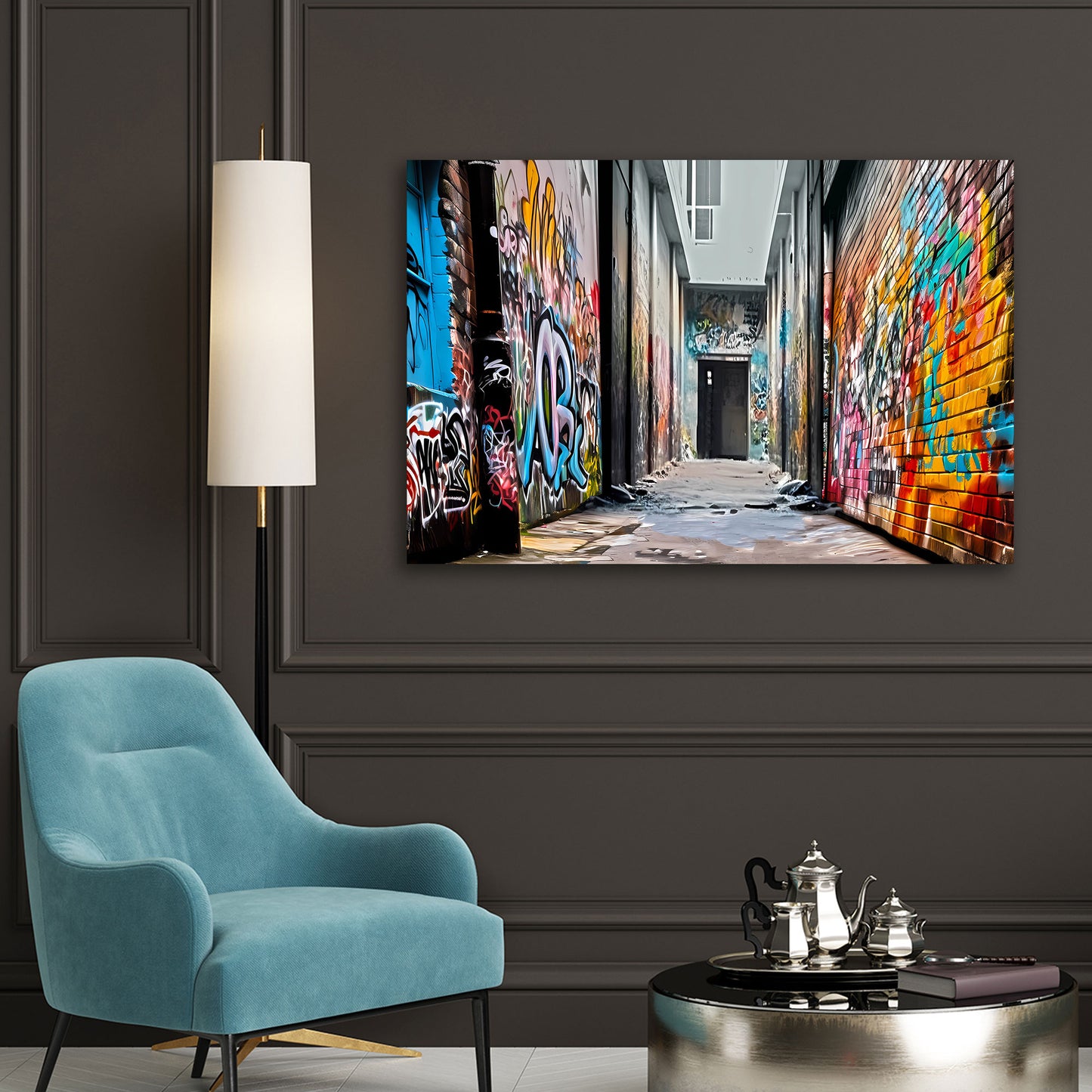 Quadro moderno Street Art Vicolo Graffiti Style