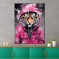 Quadro moderno Tigre in giacca rosa Pop Art