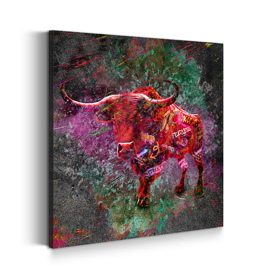 Quadro moderno Toro Graffiti Street Art Style
