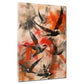 Quadro moderno Uccelli astratti in volo Red Style