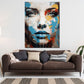 Quadro moderno Un bel viso femminile Splatter Style