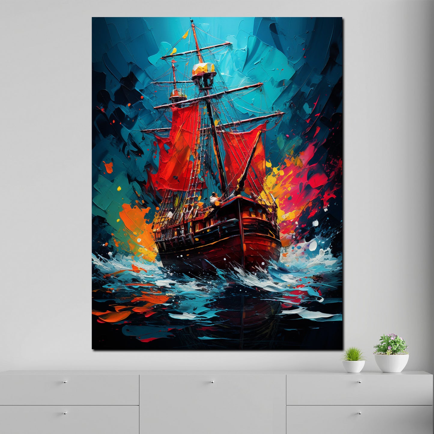 Quadro moderno Veliero in alto mare