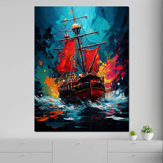 Quadro moderno Veliero in alto mare