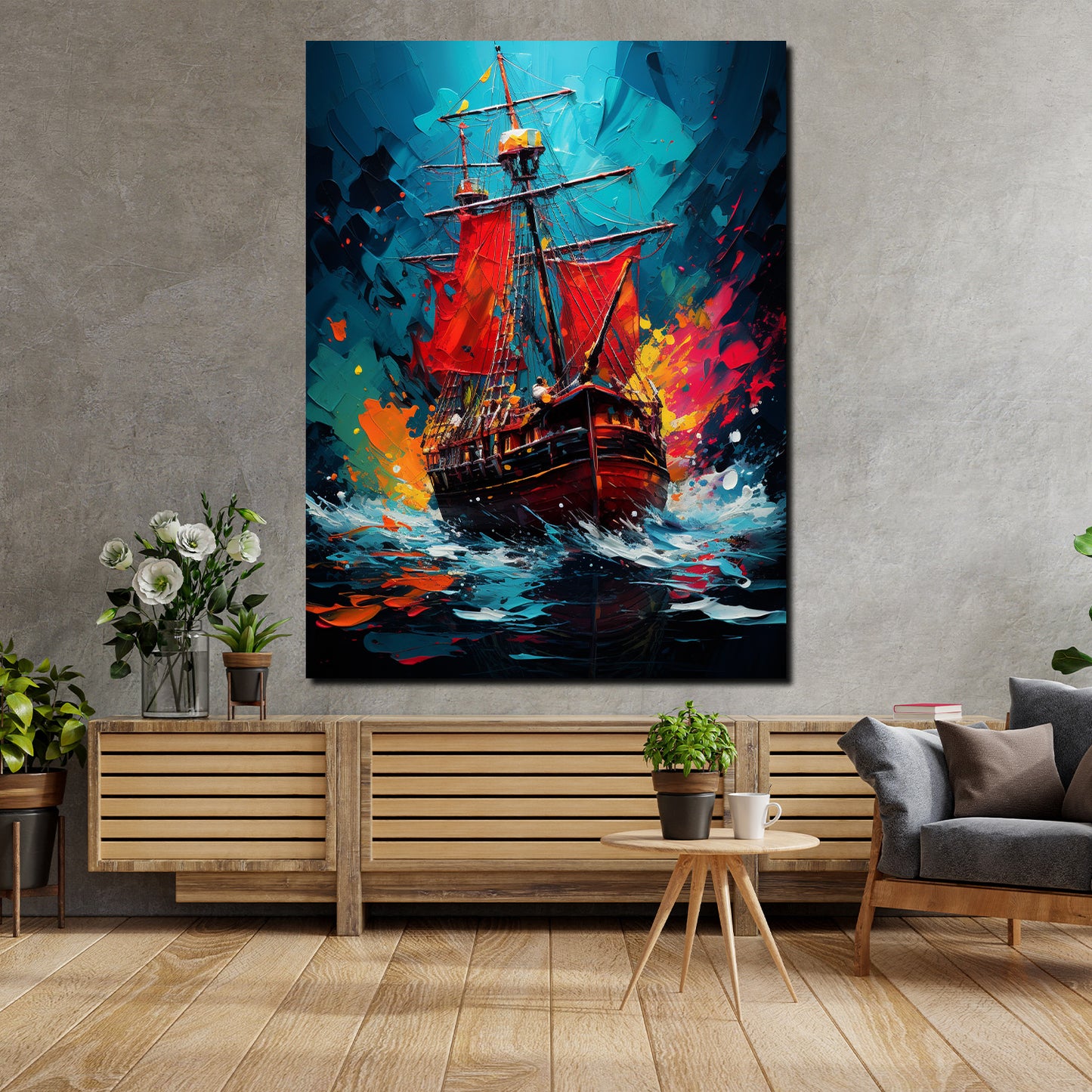 Quadro moderno Veliero in alto mare
