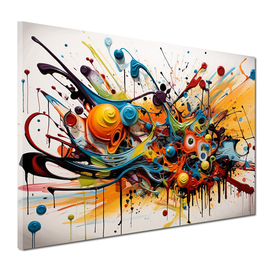 Quadro moderno arte astratta con linie e colori