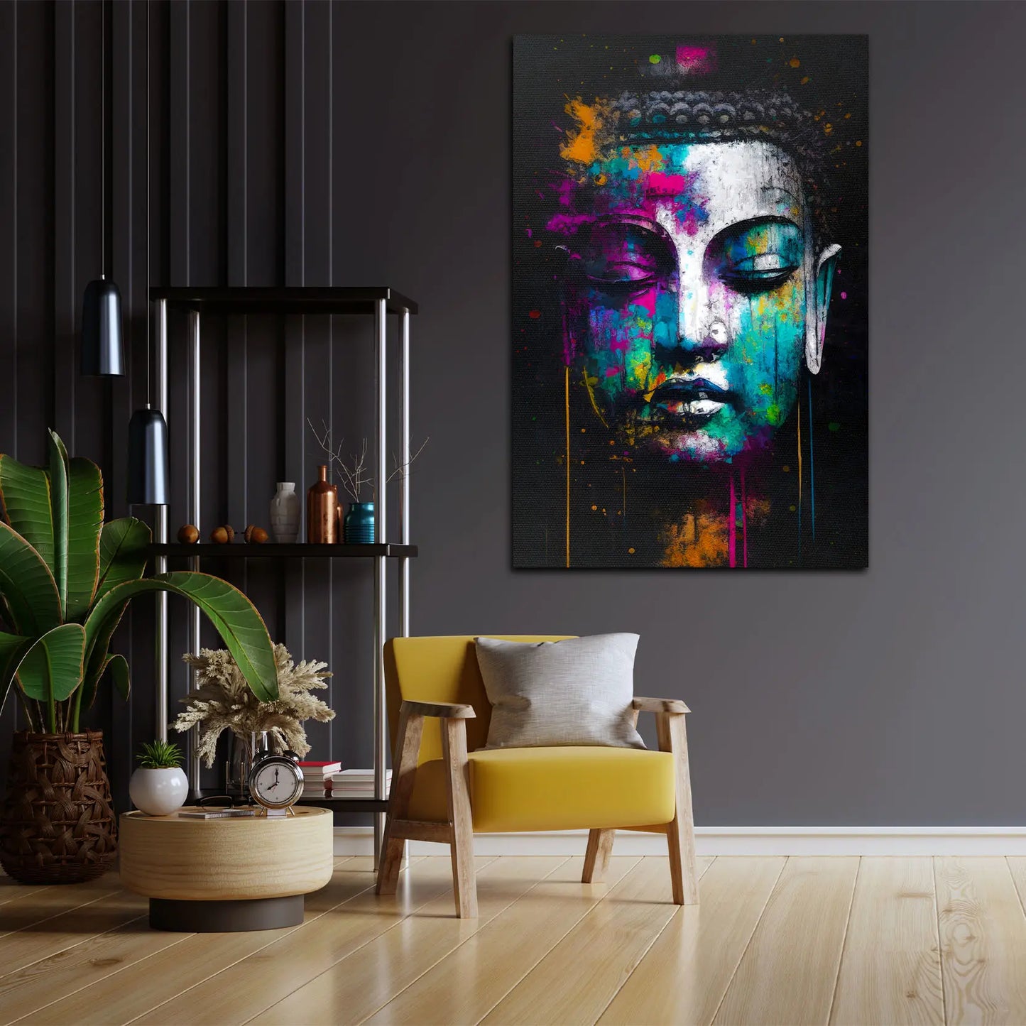 Quadro stampa su tela moderno astatto Buddha