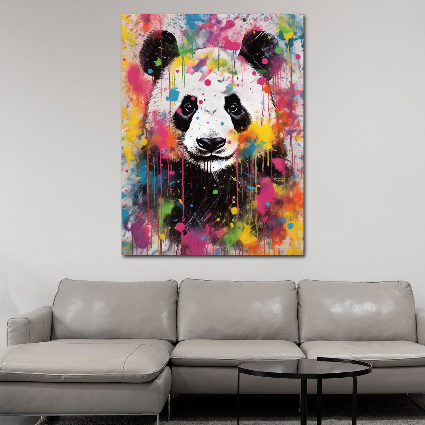 Quadro moderno astratto Panda Pop Art Colour