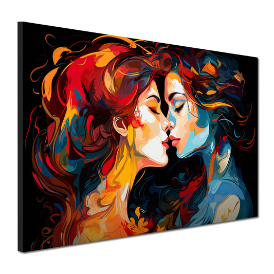 Quadro moderno astratto due donne Painting Style