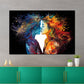Quadro moderno astratto two Girls Kiss Dark