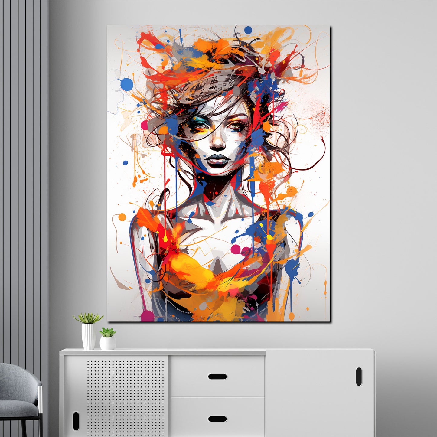 Quadro moderno bella donna Colore Stile Pop Art