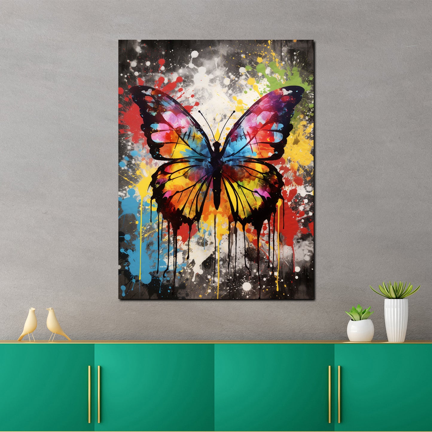 Quadro moderno farfalla pop art Splash