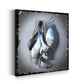 Quadro moderno figura astratta stile metallo 2 corpi wall art