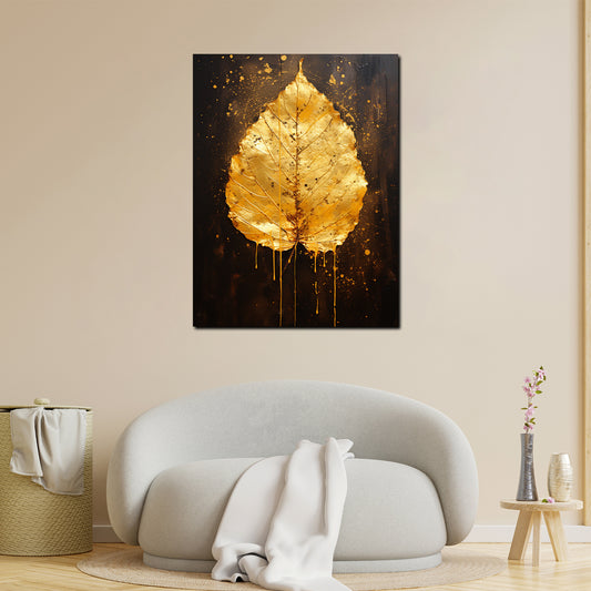 Quadro moderno foglia d'oro astratta