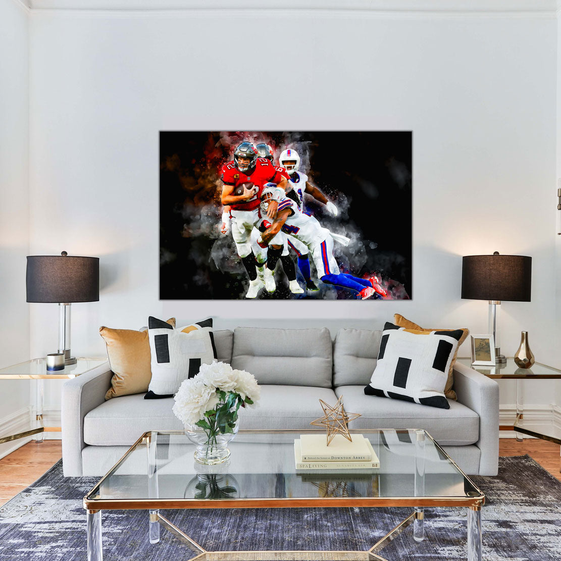 Quadro moderno giocatore di football americano