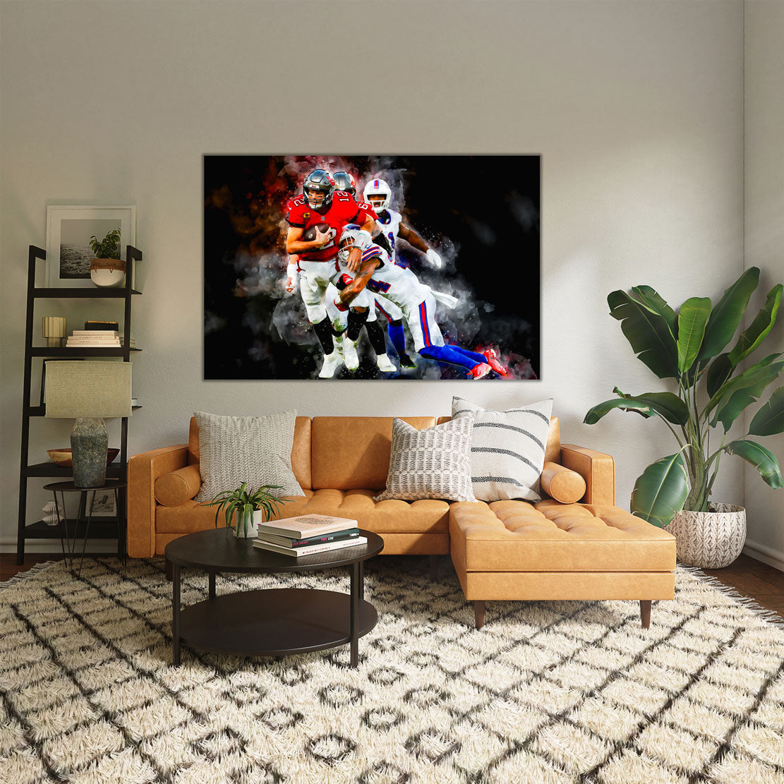 Quadro moderno giocatore di football americano