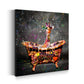 Quadro moderno giraffa in vasca Graffiti Street Art Style